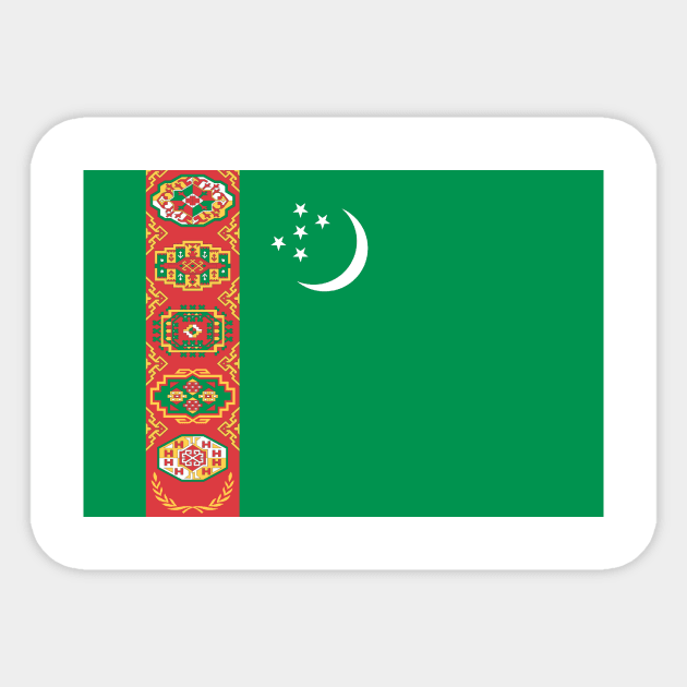 Turkmenistan Sticker by Wickedcartoons